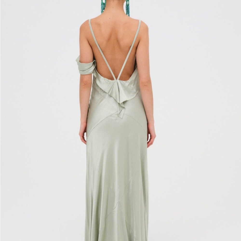 $319 NWT Sage For Love And Lemons “Jewel” Maxi Dress Sz Large L - Picture 3 of 12